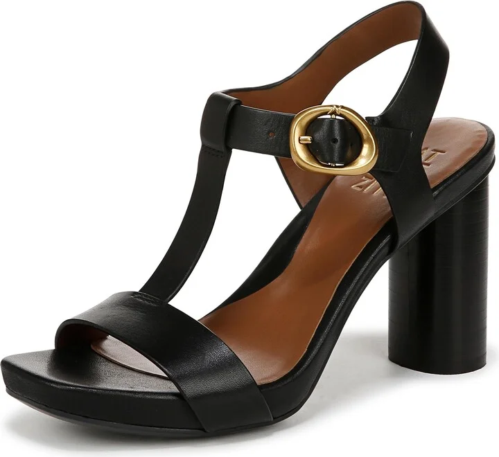 Naturalizer Women's Jordis Heeled Sandal Black Leather 10 W
