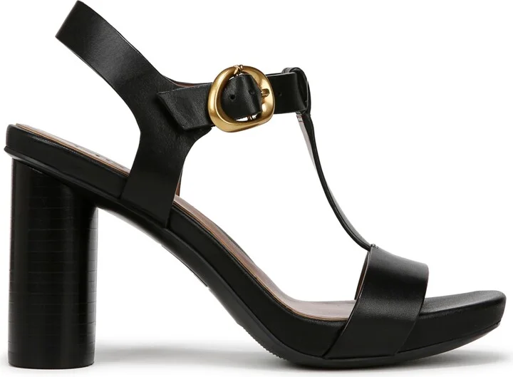 Naturalizer Women's Jordis T-Strap Platform Dress Sandals - White/Gold Snake Embossed Leather - Image 6