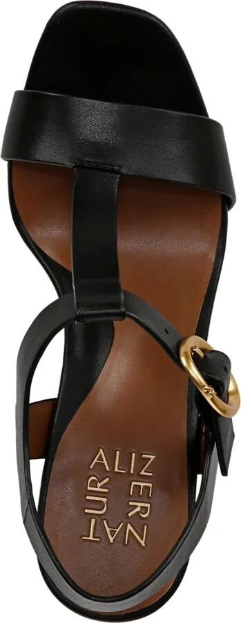 Naturalizer Women's Jordis T-Strap Platform Dress Sandals - White/Gold Snake Embossed Leather - Image 8