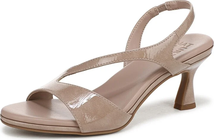 Naturalizer Women's Joriana Heeled Sandal Warm Taupe Patent 12 M