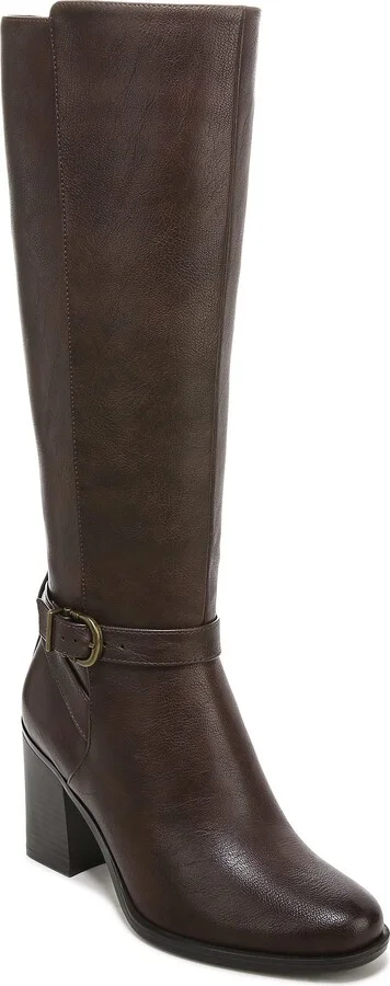 Naturalizer Womens Joslynn Knee High Boot Dark Brown Smooth 8 W