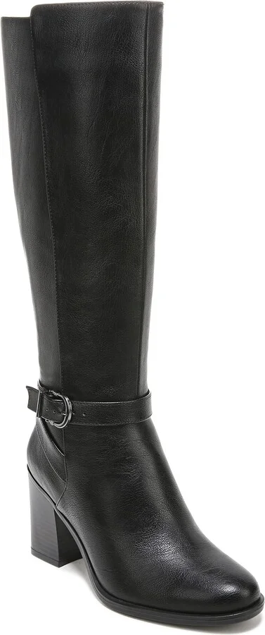 Naturalizer Womens Joslynn Knee High Heeled Boot Black Narrow Calf 9.5 M