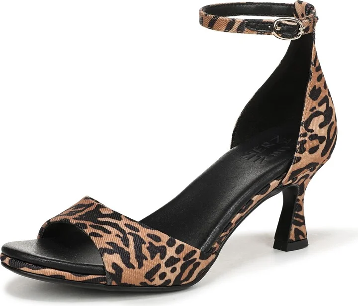 Naturalizer Women's Jules Heeled Sandal Dark Brown Leopard 7 M