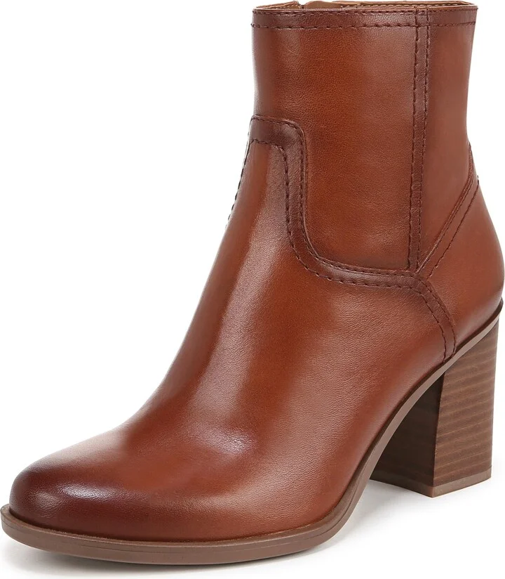 Naturalizer Womens Kalina Bootie Fashion Ankle Boot Cider Spice Brown Leather 8 WW
