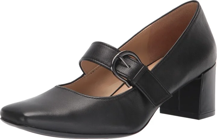 Naturalizer Womens Karissa Mary Jane Flat Black Leather 8 M