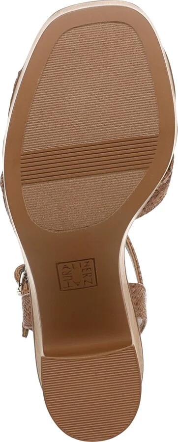 Naturalizer Women's Katalina Block Heel Square Toe Platform Sandals - Black/Tan Weave Fabric - Image 9