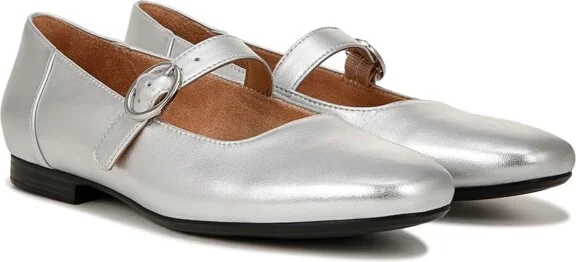 Naturalizer Womens Kelly Mary Jane Flat Black Leather 9 W - Image 3