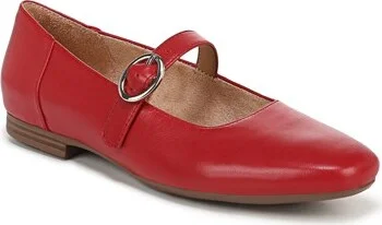 crimson red leather