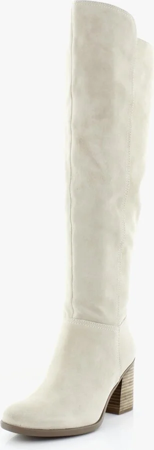 Naturalizer Women's Kyrie Knee High Boot Porcelain Beige Suede 9.5 W