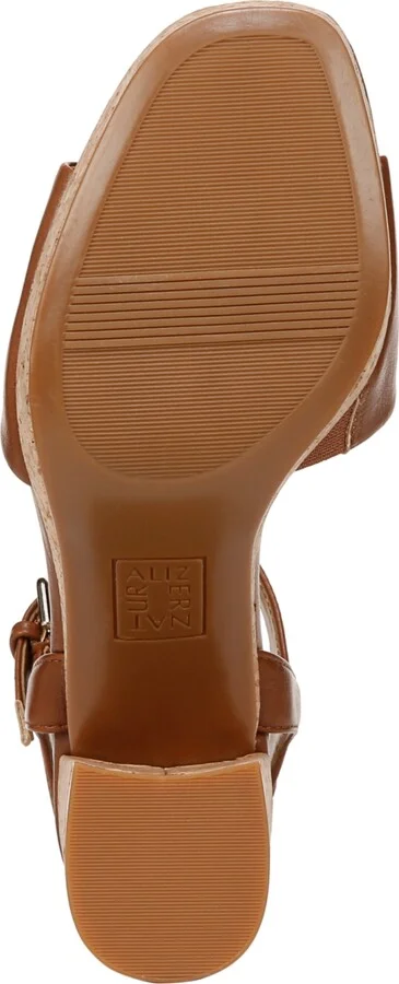 Naturalizer Women's Lilly Block Heel Platform Sandals - White Faux Leather/Wood Embossed - Image 9