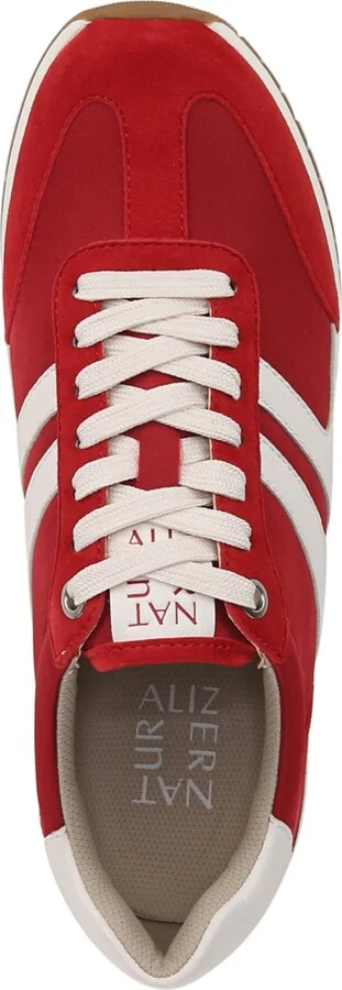 Naturalizer Women's Lorena Closed Round Toe Lace Up Sneakers - Black/White Fabric/Suede/Leather - Image 8