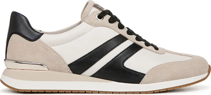 Naturalizer Women's Lorena Closed Round Toe Lace Up Sneakers - Black/White Fabric/Suede/Leather - Image 10
