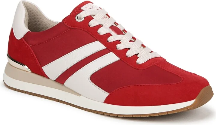 Deep Red,white Fabric,suede,leather