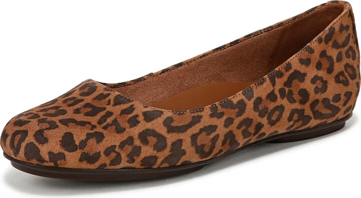 Naturalizer Women's Maxwell Ballet Flat Cheetah Print Suede 12 W