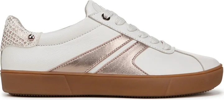 Naturalizer Women's Medina Round Toe Lace Up Sneakers - Warm White/Rose Gold Leather - Image 2
