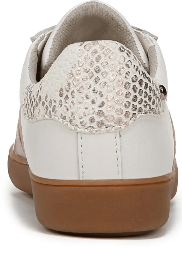 Naturalizer Women's Medina Round Toe Lace Up Sneakers - Warm White/Rose Gold Leather - Image 3