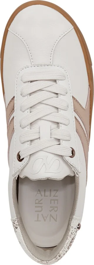 Naturalizer Women's Medina Round Toe Lace Up Sneakers - Warm White/Rose Gold Leather - Image 4