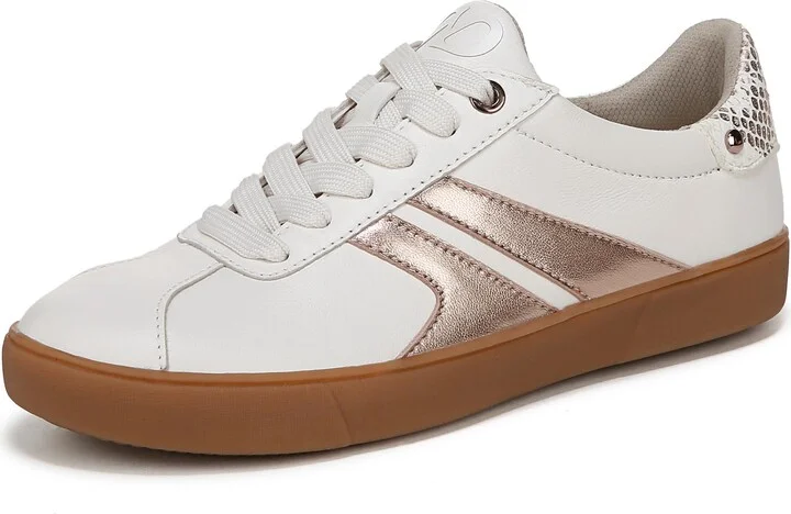 White/Rose Metallic Leather