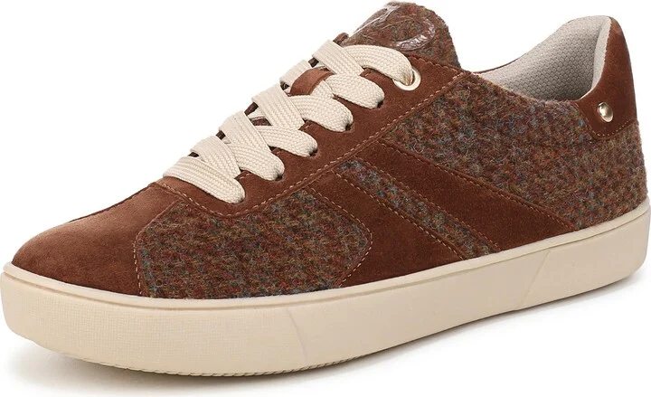 Brown Plaid Suede