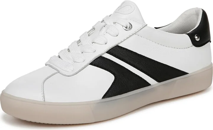 Naturalizer Womens Medina Sneaker White/Black Leather 12 W