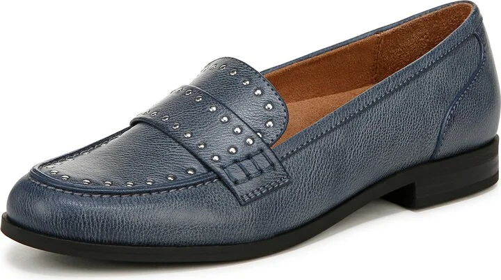 Naturalizer Womens Milo Slip On Loafer Indigo Blue Stud 9.5 W