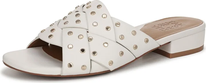Naturalizer Womens Morena Slide Sandal Warm White Leather 8.5 M