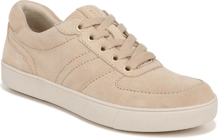 Naturalizer Womens Murphy Lace Up Fashion Sneaker Porcelain Beige Suede 5.5 M