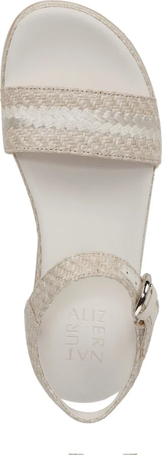 Naturalizer Women's Neila 2 Flatform Sandals - Eggshell Beige Raffia/Fabric - Image 4