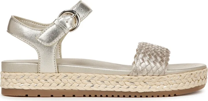 Naturalizer Women's Neila 2 Flatform Sandals - Eggshell Beige Raffia/Fabric - Image 6