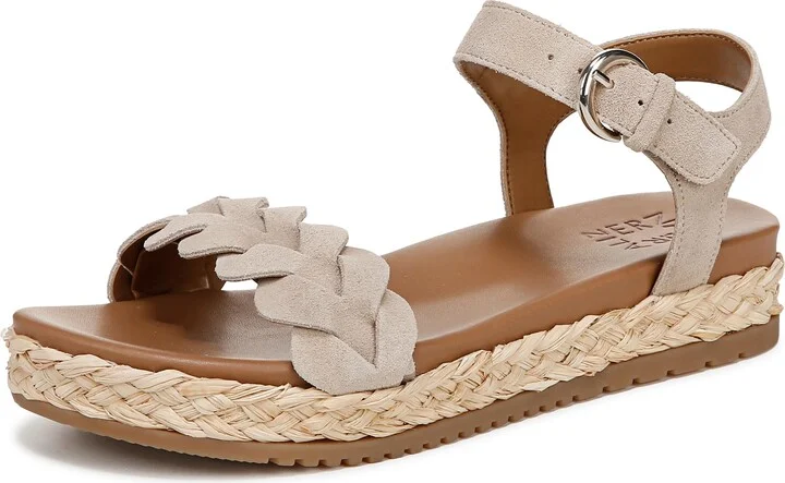 Naturalizer Womens Neila Sandal Deep Porcelain Beige Suede 11 W