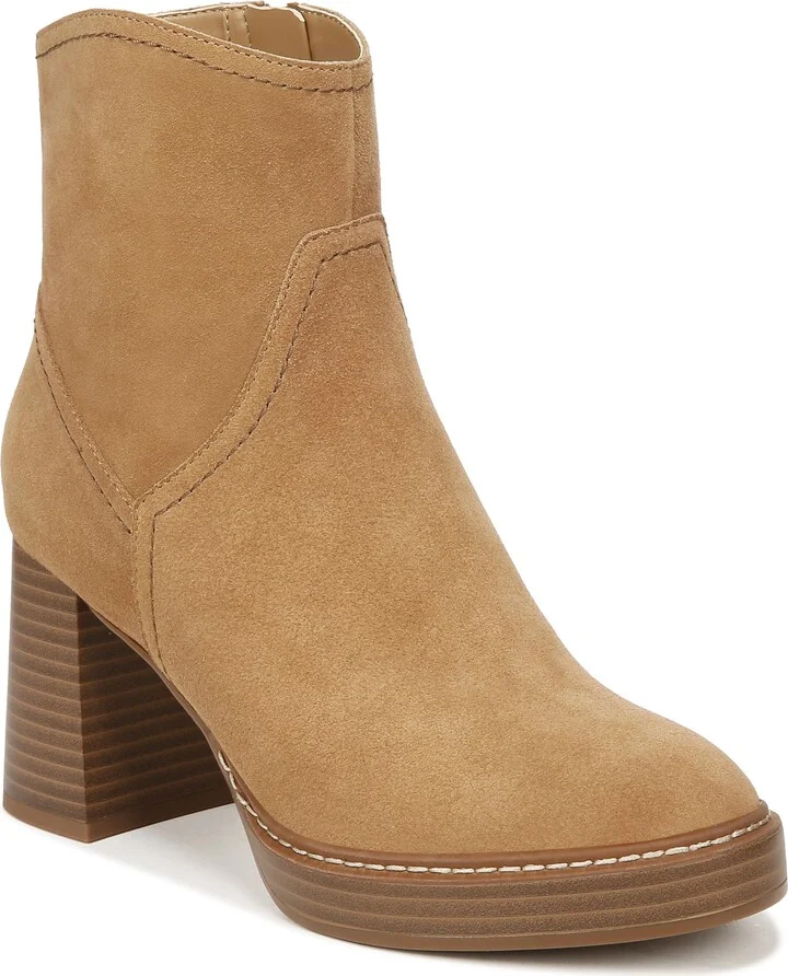 Naturalizer Womens Orlean Platform Ankle Boot Golden Caramel Suede 11 M