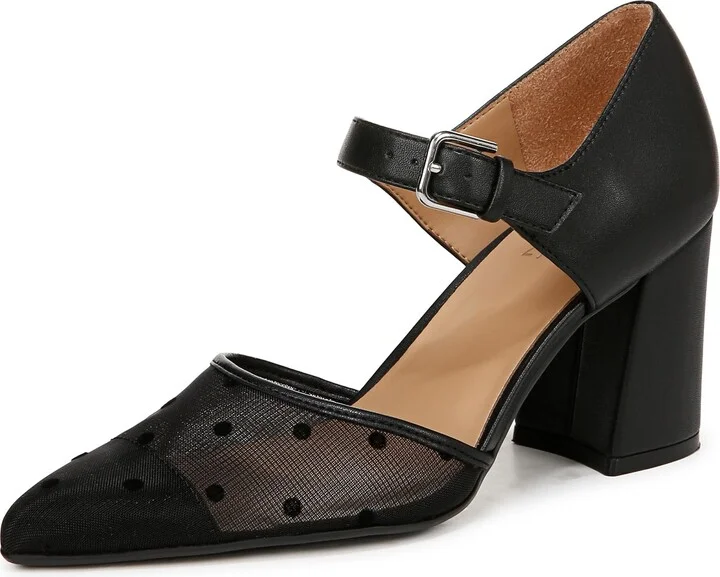 Black Mesh Polka Dot