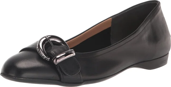 Naturalizer Womens Polly Flat Black Leather 9.5 M