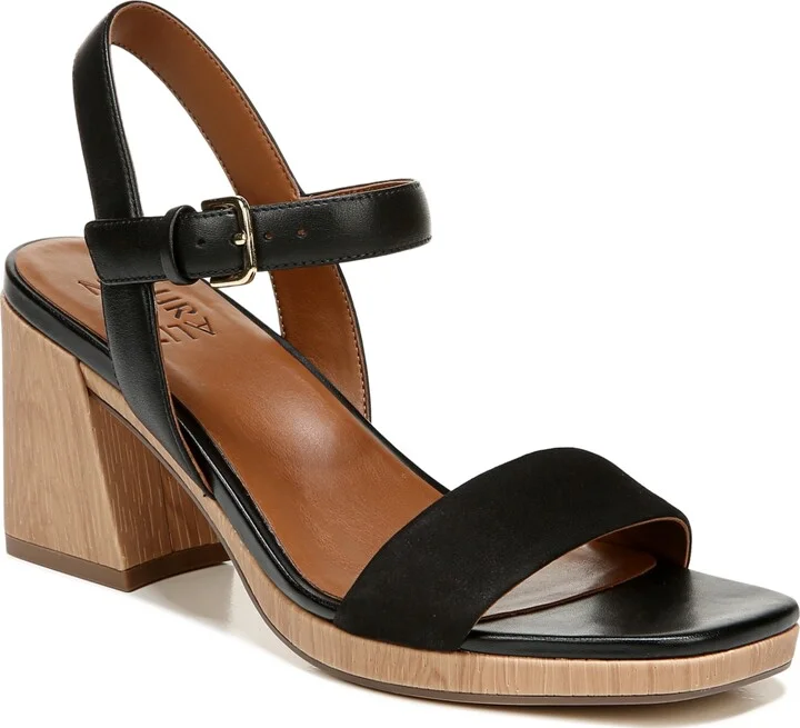 Naturalizer Women's Rose Block Heel Open Square Toe Platform Sandals