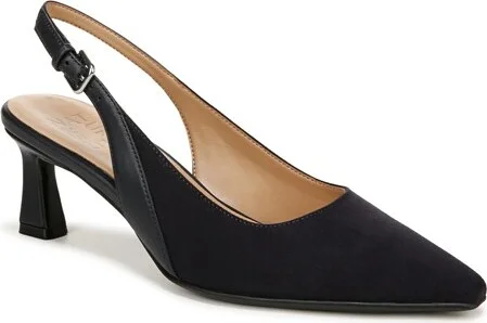 Naturalizer Womens Tansy Slingback Pointed Toe Pump French Navy 7.5 W