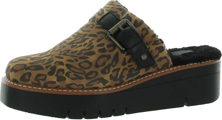 Naturalizer Womens Wayde Clog Dark Brown Cheetah 8.5 M