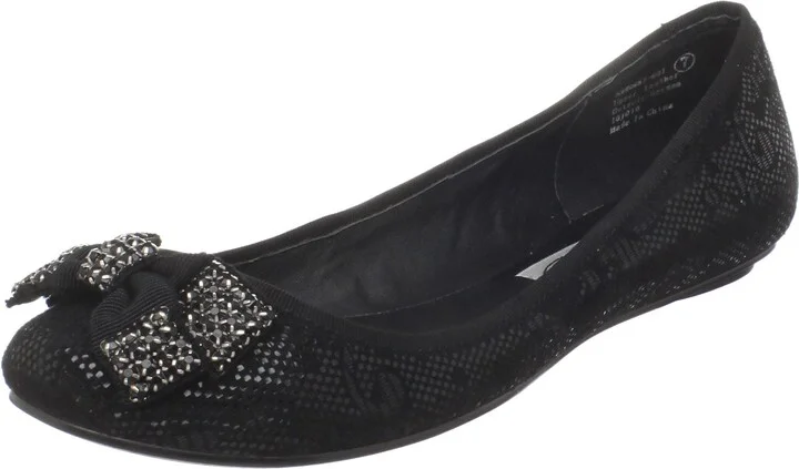 Naughty Monkey Women's Bow Peep Ballet Flat