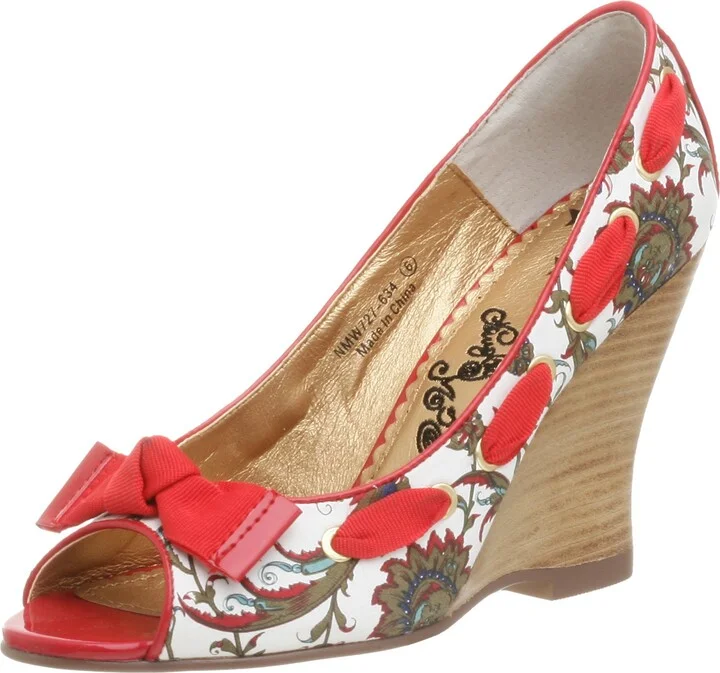 Naughty Monkey Women's Busy Open Toe Wedge