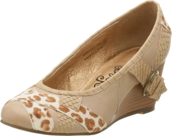 Naughty Monkey Women's Criss Cross Low Wedge