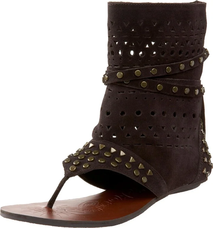 Naughty Monkey Women's Flash Dash Studded Ankle-High Sandal