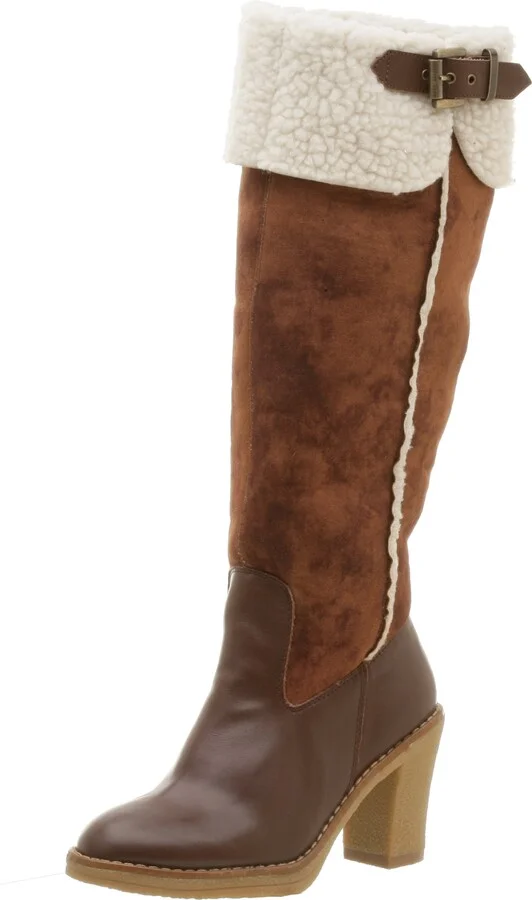 Naughty Monkey Women's Snug L Up Boot with Stacked Heel