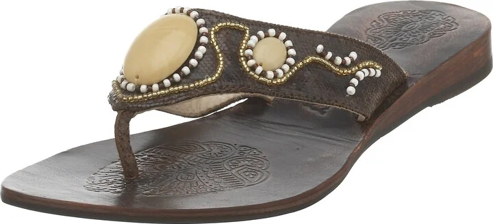 Naughty Monkey Women's Tiger Eye Jeweled Thong