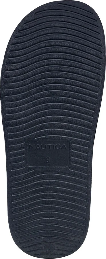 Nautica Men's Fitz Round Toe Pool Slides - Black, Red - Image 5