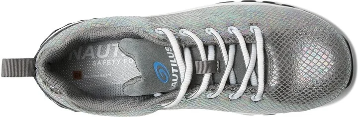 Nautilus Safety Footwear Spark CT Women's Shoes Silver : 6 B - Medium, Textile/Leather - Image 2