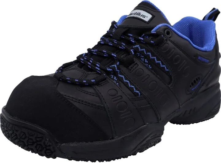 Nautilus Women's 2161 Waterproof Athletic Work Shoes Composite Toe Black 6 M