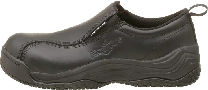 Nautilus Womens Black Leather Comp Toe 2531 Guard Slip On Work Shoes 9 M