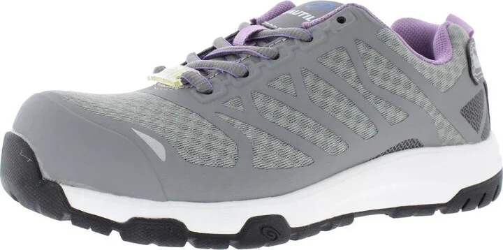 Nautilus Womens Grey/Purple Mesh Carbon Toe 2489 Velocity ESD Work Shoes 7 M