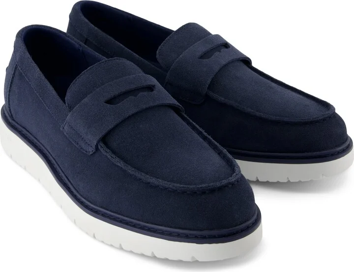 Navi TRVL LITE Havana Loafer Navy Suede Slip On - Image 2