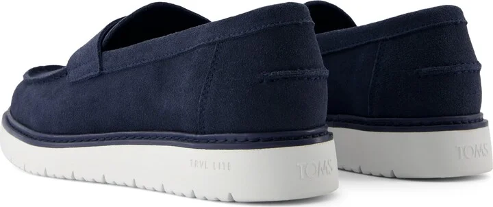 Navi TRVL LITE Havana Loafer Navy Suede Slip On - Image 3