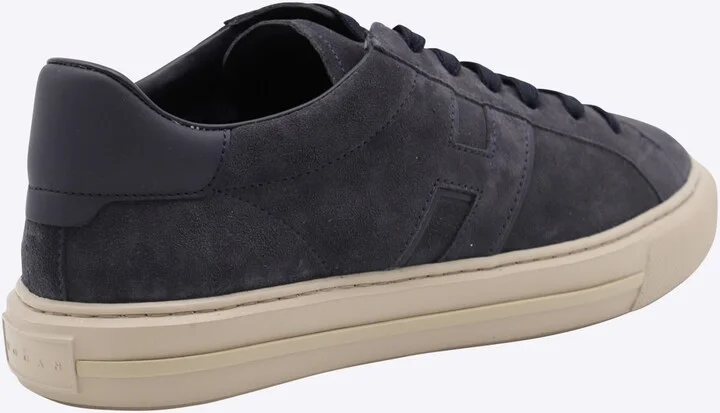 Navy Blue Leather Sneakers - Image 3